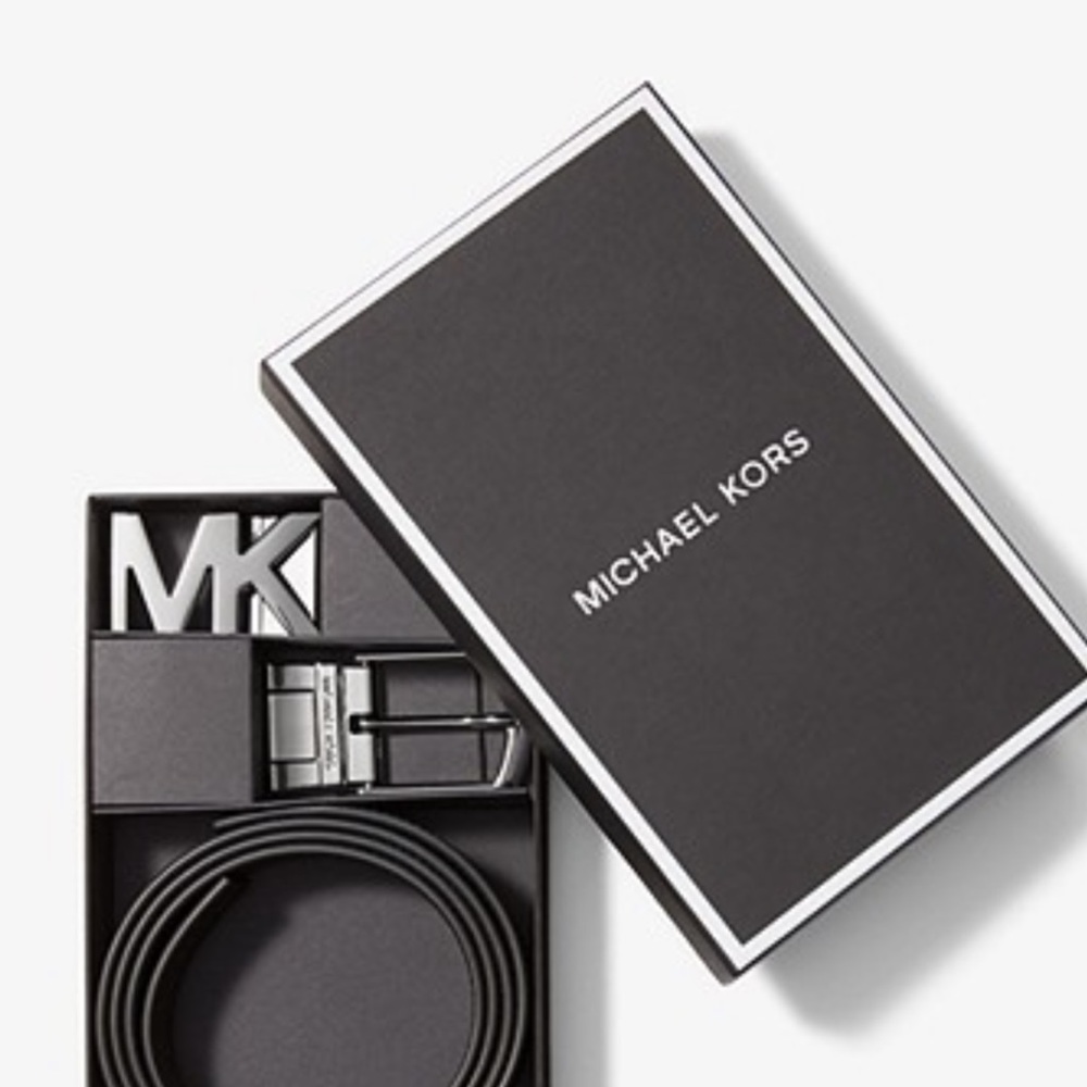 🐻💫💫MICHAEL KORS MENS Leather Belt Box Set💫💫